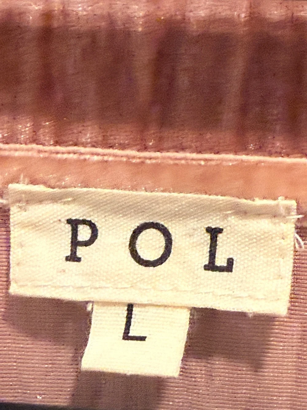 POL Textured Velvet Long Sleeve Top in Rust - Picture 7 of 8
